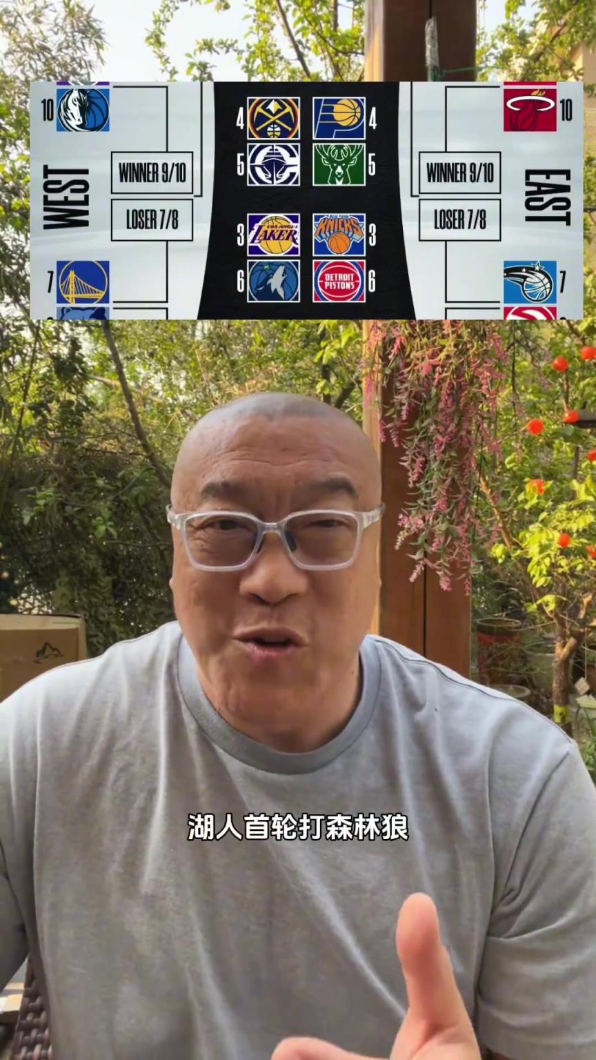 湖人打森林狼！馬?。褐灰獤|契奇像上賽季打戈貝爾那樣就行