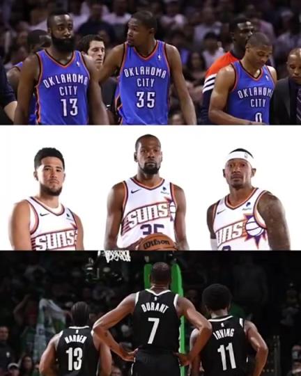 太陽三巨頭徹底失?。棵烂剑憾盘m特的三巨頭球隊總是一樣的結局？